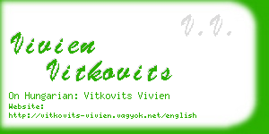 vivien vitkovits business card